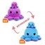Big Reversible Octopus Plush: Purple & Blue