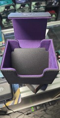 TGS Deck Box 80 Count Side-Loading Black with Purple