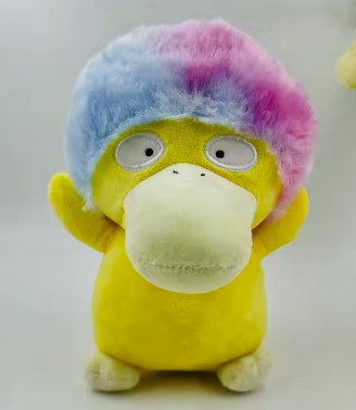 PSYDUCK Plush (Rainbow Hair / Cosplay)