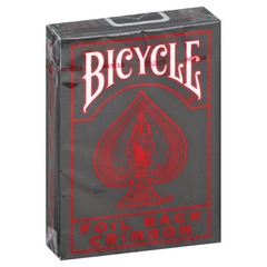 Bicycle Poker Playing Cards - MetalLuxe FOIL BACK CRIMSON RED