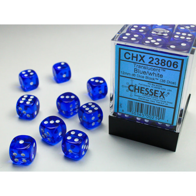 Chessex 36 Dice Cube: Translucent