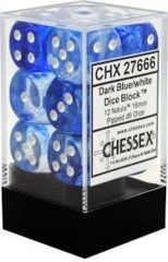 Nebula Dark Blue.white 16mm d6 Dice Block - CHX27666