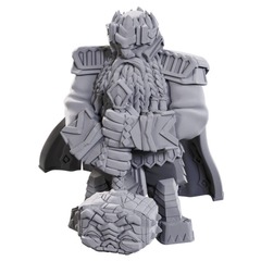 Pathfinder Battles Deep Cuts Unpainted Minis: W23 Male Dwarf Champion (High Level)