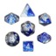 Gemini Polyhedral Blue-Steel / White 7 Die Set - CHX26423