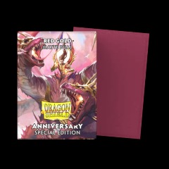 Dragon Shield Dual Matte Sleeves: 25th Anniversary Red/Gold (100ct)