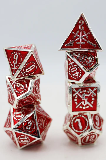Sword of Hearts RPG Metal Dice Set