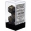 7 Black Gold/silver Leaf Polyhedral Dice Set - CHX27418