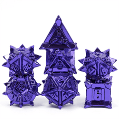 Warrior's Flail: Purple - Metal RPG Dice Set