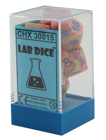 Festive Allusion/blue Polyhedral 7-Die Set - CHX30015