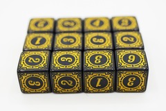 12 piece D6's - Magic Burst Yellow