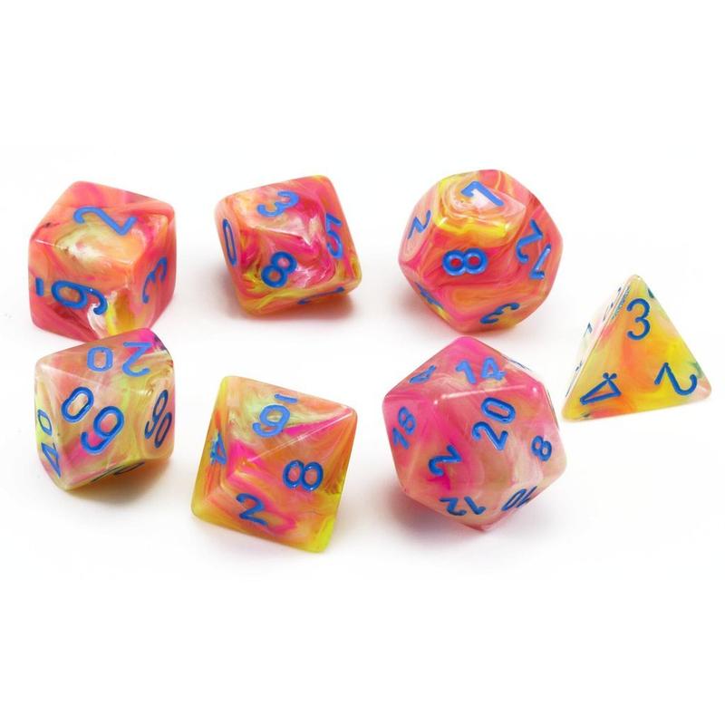 Rare Discontinued Chessex Lab Festive Allusion/blue Polyhedral 7Die outlet Set CHX30015