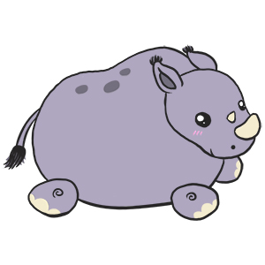 Mini Squishable Baby Rhino • 7 Inch