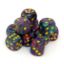 Festive Mosaic/yellow 16mm d6 Dice Block - CHX27650