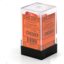 7 Orange/White Translucent Polyhedral Dice Set - CHX23073