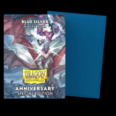 Dragon Shield Dual Matte Sleeves: 25th Anniversary Blue/Silver (100ct)