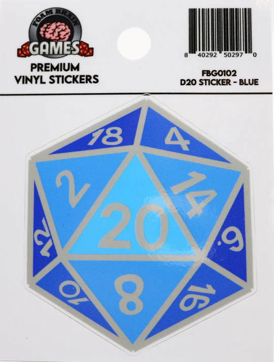 D20 Sticker: Blue