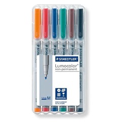 Lumocolor Non-Permanent Markers - 6 pack