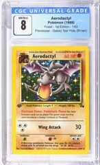 Aerodactyl 1st Edition Prerelease Galaxy Star Holo 1/62 - CGC 8