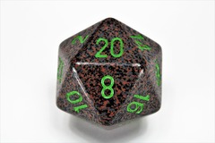 34mm d20 Dice - Speckled Earth