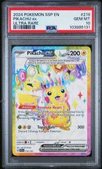 PSA 10 - 2024 POKEMON SSP EN-SURGING SPARKS #219 PIKACHU ex ULTRA RARE