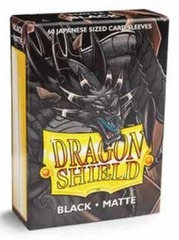 Dragon Shield Sleeves - Japanese Size - Matte Black (60ct)