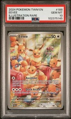 PSA 10 - 2024 POKEMON TWM EN-TWILIGHT MASQUERADE #188 EEVEE ILLUSTRATION RARE
