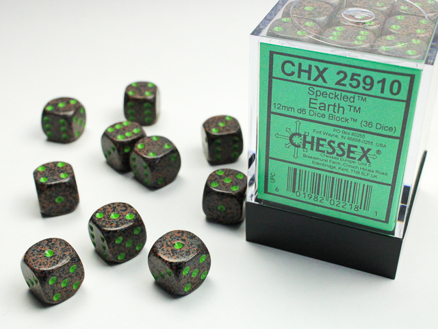 Speckled Earth 12mm d6 Dice Block (36 dice) - CHX25910