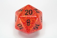 34mm d20 Dice - Speckled Fire