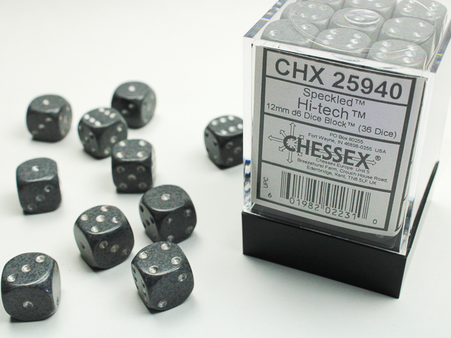 Speckled Hi-Tech 12mm d6 Dice Block (36 dice) - CHX25940