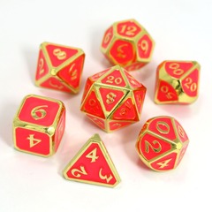 Die Hard 7pc Mythica Afterdark Neon Bloom Solid Metal Dice Set