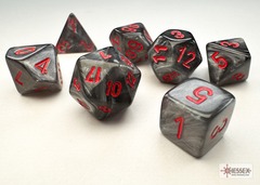 Mini Polyhedral 7-Die Set: Velvet Black/Red (CHX20478)