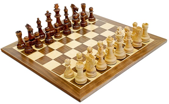 Wood Expressions Chess Set 15 Walnut & 3.75 King