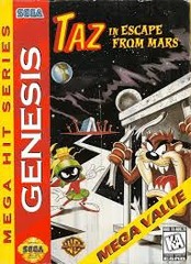 Sega Genesis Taz in Escape from Mars Mega Hits Series (Label Wear) [Loose Game/System/Item]