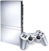 Sony Playstation 2 (PS2) Console Silver (Slim Model SCPH-79001, 1 Controller, 8MB Mem Card, AV & Power Cable)