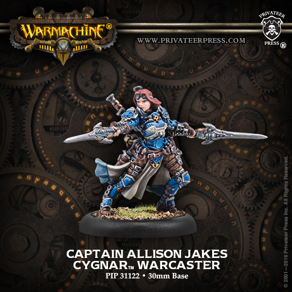 PIP31122 WRM Cygnar Captain Allison Jakes