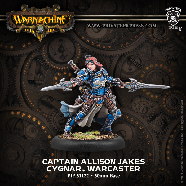 PIP31122 WRM Cygnar Captain Allison Jakes