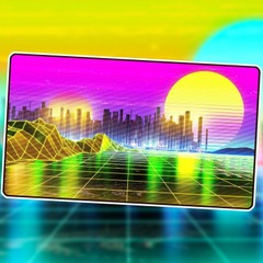 1UP Premium Playmat Retrowave Plains