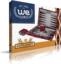 Wood Expressions Games Backgammon 15 Burgandy/Black Stripe