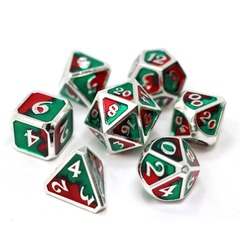 Die Hard 7pc Mythica Spellbinder Holly Daze Bloom Solid Metal Dice Set