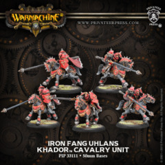 PIP33111 WRM Khador Iron Fang Uhlans (5-man) Box