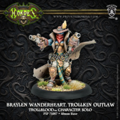 PIP71087 HRD Trolls Braylen Wanderheart, Trollkin Outlaw Blister