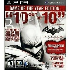 Sony Playstation 3 (PS3) Batman Arkham City Game of the Year Edition (Codes Redeemed)  [In Box/Case Complete]