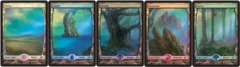 Set of 5 Lands - Full Art - Foil DCI Judge Promo