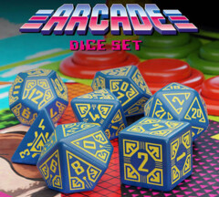 Arcade Dice Set: Blue & Yellow (7)