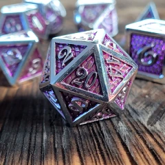 Amethyst Dragon Metal RPG Dice Set