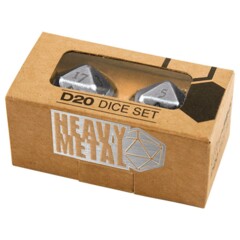 Ultra Pro - Heavy Metal Dice D20: Set Of 2 - Chrome