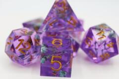 SHARP EDGE RESIN RPG DICE SET - CORNFLOWER