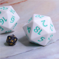 55MM TITAN D20 - WHITE WITH TEAL