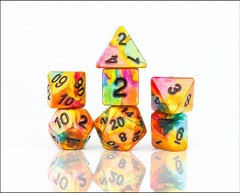 Rainbow Gold Dice Set