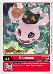 Koromon - BT9-001 - P (X Record Pre-Release Promo)